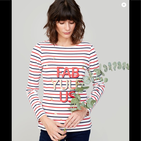 SALE OFR🆕JOULES “FAB YULE US” HARBOUR JERSEY TOP(Sz6) - Picture 3 of 15